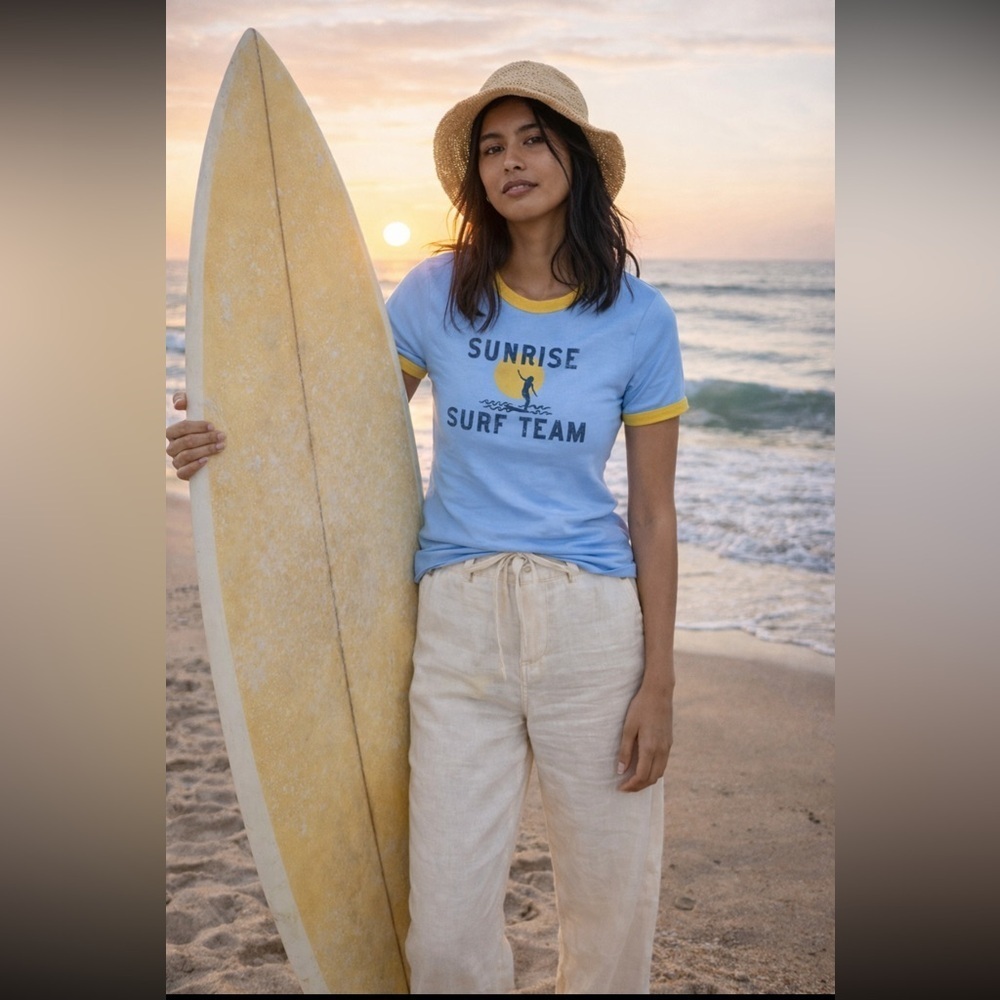 Anthropologie NWT Maeve Ringer Graphic Tee Size XS.